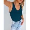 imageANRABESS Tank Tops for Women V Neck Ribbed Knit Slim Fitted Sleeveless Basic Tee Tanks Casual Summer Clothes 2026Indigo
