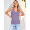 imageANRABESS Tank Tops for Women V Neck Ribbed Knit Slim Fitted Sleeveless Basic Tee Tanks Casual Summer Clothes 2026Purple