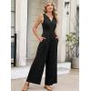 imageANRABESS Women Jumpsuits 2026 Casual Sleeveless V Neck Wide Leg Jumper Romper Beach Vacation Clothes Summer One Piece OutfitsBlack
