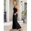 imageANRABESS Women Jumpsuits 2026 Casual Sleeveless V Neck Wide Leg Jumper Romper Beach Vacation Clothes Summer One Piece OutfitsBlack