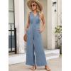 imageANRABESS Women Jumpsuits 2026 Casual Sleeveless V Neck Wide Leg Jumper Romper Beach Vacation Clothes Summer One Piece OutfitsGrey Blue