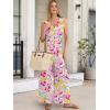 imageANRABESS Women Jumpsuits 2026 Casual Sleeveless V Neck Wide Leg Jumper Romper Beach Vacation Clothes Summer One Piece OutfitsMulticolour Floral