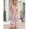 imageANRABESS Women Jumpsuits 2026 Casual Sleeveless V Neck Wide Leg Jumper Romper Beach Vacation Clothes Summer One Piece OutfitsMulticolour Floral