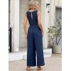 imageANRABESS Women Jumpsuits 2026 Casual Sleeveless V Neck Wide Leg Jumper Romper Beach Vacation Clothes Summer One Piece OutfitsNavy Blue
