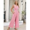 imageANRABESS Women Jumpsuits 2026 Casual Sleeveless V Neck Wide Leg Jumper Romper Beach Vacation Clothes Summer One Piece OutfitsPink White Floral