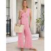 imageANRABESS Women Jumpsuits 2026 Casual Sleeveless V Neck Wide Leg Jumper Romper Beach Vacation Clothes Summer One Piece OutfitsPink White Floral