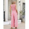 imageANRABESS Women Jumpsuits 2026 Casual Sleeveless V Neck Wide Leg Jumper Romper Beach Vacation Clothes Summer One Piece OutfitsPink White Floral