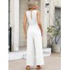 imageANRABESS Women Jumpsuits 2026 Casual Sleeveless V Neck Wide Leg Jumper Romper Beach Vacation Clothes Summer One Piece OutfitsWhite