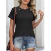 imageANRABESS Women Short Sleeve Tops Summer Sweater 2026 Dressy Shirts Business Casual Tunic Blouses Trendy Work ClothesBlack