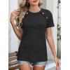 imageANRABESS Women Short Sleeve Tops Summer Sweater 2026 Dressy Shirts Business Casual Tunic Blouses Trendy Work ClothesBlack