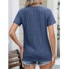 imageANRABESS Women Short Sleeve Tops Summer Sweater 2026 Dressy Shirts Business Casual Tunic Blouses Trendy Work ClothesDark Blue