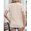 imageANRABESS Women Short Sleeve Tops Summer Sweater 2026 Dressy Shirts Business Casual Tunic Blouses Trendy Work ClothesLight Khaki