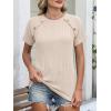imageANRABESS Women Short Sleeve Tops Summer Sweater 2026 Dressy Shirts Business Casual Tunic Blouses Trendy Work ClothesLight Khaki