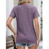 imageANRABESS Women Short Sleeve Tops Summer Sweater 2026 Dressy Shirts Business Casual Tunic Blouses Trendy Work ClothesPurple