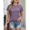 imageANRABESS Women Short Sleeve Tops Summer Sweater 2026 Dressy Shirts Business Casual Tunic Blouses Trendy Work ClothesPurple