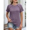 imageANRABESS Women Short Sleeve Tops Summer Sweater 2026 Dressy Shirts Business Casual Tunic Blouses Trendy Work ClothesPurple