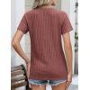 imageANRABESS Women Short Sleeve Tops Summer Sweater 2026 Dressy Shirts Business Casual Tunic Blouses Trendy Work ClothesRust Orange