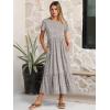 imageANRABESS Women Summer Casual Short Sleeve Maxi Dresses A Line Flowy T Shirt Dress 2026 Beach Vacation Sundress with PocketsKhaki Polka Dot Gray