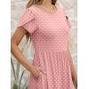 imageANRABESS Women Summer Casual Short Sleeve Maxi Dresses A Line Flowy T Shirt Dress 2026 Beach Vacation Sundress with PocketsPink Round Dot