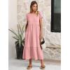 imageANRABESS Women Summer Casual Short Sleeve Maxi Dresses A Line Flowy T Shirt Dress 2026 Beach Vacation Sundress with PocketsPink Round Dot
