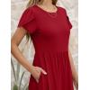 imageANRABESS Women Summer Casual Short Sleeve Maxi Dresses A Line Flowy T Shirt Dress 2026 Beach Vacation Sundress with PocketsRed