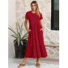imageANRABESS Women Summer Casual Short Sleeve Maxi Dresses A Line Flowy T Shirt Dress 2026 Beach Vacation Sundress with PocketsRed