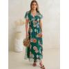imageANRABESS Women Summer Floral Maxi Dress Short Sleeve Boho Flowy Tulle Beach Vacation Wedding Guest 2026 Party Long DressesEmerald Green Floral
