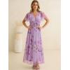 imageANRABESS Women Summer Floral Maxi Dress Short Sleeve Boho Flowy Tulle Beach Vacation Wedding Guest 2026 Party Long DressesPurple Rose