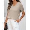 imageANRABESS Women Wool Blend Sweater Summer 2026 Short Sleeve V Neck Pullover Top Business Casual Outfit Beach Vacation ClothesAlmond