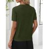 imageANRABESS Women Wool Blend Sweater Summer 2026 Short Sleeve V Neck Pullover Top Business Casual Outfit Beach Vacation ClothesArmy Green