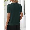 imageANRABESS Women Wool Blend Sweater Summer 2026 Short Sleeve V Neck Pullover Top Business Casual Outfit Beach Vacation ClothesDark Green