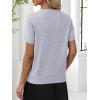 imageANRABESS Women Wool Blend Sweater Summer 2026 Short Sleeve V Neck Pullover Top Business Casual Outfit Beach Vacation ClothesGray