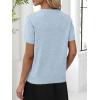 imageANRABESS Women Wool Blend Sweater Summer 2026 Short Sleeve V Neck Pullover Top Business Casual Outfit Beach Vacation ClothesLight Blue