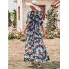 imageANRABESS Womens 12 Sleeve Beach Wedding Guest Maxi Dresses 2026 Summer Wrap V Neck Boho Floral Flowy Slit Long DressesBlack Flor