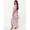 imageANRABESS Womens 12 Sleeve Beach Wedding Guest Maxi Dresses 2026 Summer Wrap V Neck Boho Floral Flowy Slit Long DressesFloral Purple