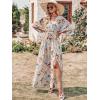 imageANRABESS Womens 12 Sleeve Beach Wedding Guest Maxi Dresses 2026 Summer Wrap V Neck Boho Floral Flowy Slit Long DressesYellow Flor