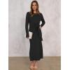 imageANRABESS Womens 2026 Spring Long Sleeve Maxi Dress Crewneck Tie Waist Slit Casual Long T Shirt Dresses Winter Trendy OutfitsBlack
