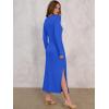 imageANRABESS Womens 2026 Spring Long Sleeve Maxi Dress Crewneck Tie Waist Slit Casual Long T Shirt Dresses Winter Trendy OutfitsRoyal Blue