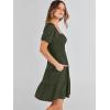 imageANRABESS Womens 2026 Summer Casual Dress Square Neck Puff Sleeve Boho Beach Vacation Short DressArmy Green