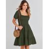 imageANRABESS Womens 2026 Summer Casual Dress Square Neck Puff Sleeve Boho Beach Vacation Short DressArmy Green