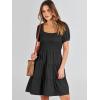 imageANRABESS Womens 2026 Summer Casual Dress Square Neck Puff Sleeve Boho Beach Vacation Short DressBlack
