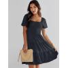 imageANRABESS Womens 2026 Summer Casual Dress Square Neck Puff Sleeve Boho Beach Vacation Short DressDark Blue