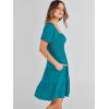 imageANRABESS Womens 2026 Summer Casual Dress Square Neck Puff Sleeve Boho Beach Vacation Short DressLake Green Teal