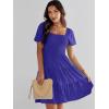 imageANRABESS Womens 2026 Summer Casual Dress Square Neck Puff Sleeve Boho Beach Vacation Short DressRoyal Blue