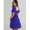 imageANRABESS Womens 2026 Summer Casual Dress Square Neck Puff Sleeve Boho Beach Vacation Short DressRoyal Blue