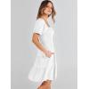 imageANRABESS Womens 2026 Summer Casual Dress Square Neck Puff Sleeve Boho Beach Vacation Short DressWhite