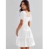 imageANRABESS Womens 2026 Summer Casual Dress Square Neck Puff Sleeve Boho Beach Vacation Short DressWhite