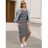 imageANRABESS Womens 34 Sleeve Striped Slit Midi T Shirt Dresses 2026 Summer Casual Beach Vacation Clothes Spring Travel SundressBlack White Stripe