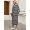 imageANRABESS Womens 34 Sleeve Striped Slit Midi T Shirt Dresses 2026 Summer Casual Beach Vacation Clothes Spring Travel SundressBlack White Stripe