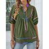 imageANRABESS Womens Babydoll Tops 2026 Summer V Neck Boho Blouse Short Lantern Sleeve Dressy Casual Shirts Flowy Peplum T ShirtArmy Green